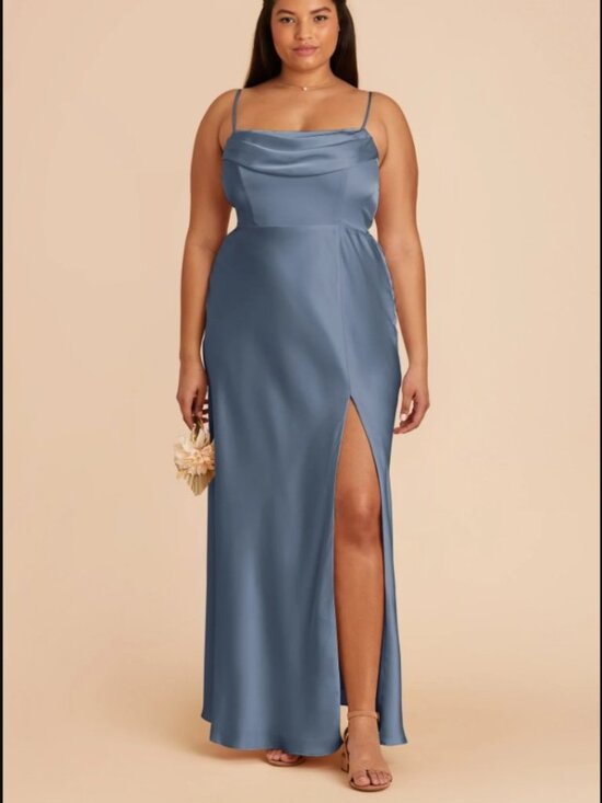 Birdy Grey Dresses & Skirts - NWT Birdy Grey Mia Dress Matte Satin French Blue Convertible Dress Size 3X